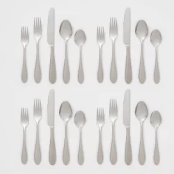 20pc Luxor 18/10 Stainless Steel Flatware Set - Threshold Signature™ -Children Furniture Store GUEST 0249df9c 4528 4fe4 ae3a bb1cbcc9fee2