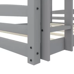 Full Over Full Alaina Floor Wood Bunk Bed - Room & Joy -Children Furniture Store GUEST 034469de e7e2 4c83 ba6d 9b7d31ef6201