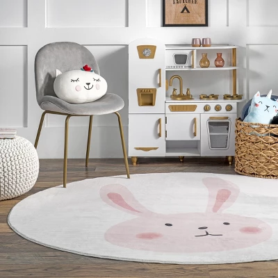 NuLOOM Crystal Rabbit Kids Machine Washable Area Rug 9 NuLOOM Crystal Rabbit Kids Machine Washable Area Rug - Image 7