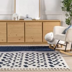 NuLOOM Alena Starry Night High-Low Kids Tasseled Area Rug -Children Furniture Store GUEST 0604d1e3 efc7 4131 98a8 c14a99091aa6