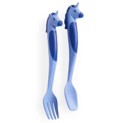 2pc Plastic Unicorns Utensil Set - Dinneractive -Children Furniture Store GUEST 06602e40 b5d3 4223 8da4 45e62c582656