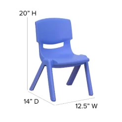 Emma And Oliver 4 Pack Plastic Stackable Pre-K/School Chairs With 10.5"H Seat -Children Furniture Store GUEST 070860b2 dd1e 4f35 bcd4 3a0212c9125b