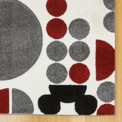 Disney Mickey Mouse Encore 7'10"x10' Indoor Spheres Area Rug Red/Black/Gray 4 Disney Mickey Mouse Encore 7'10"x10' Indoor Spheres Area Rug Red/Black/Gray - Image 2