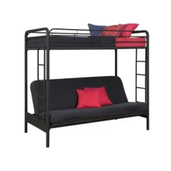 Twin Over Futon Leonora Metal Bunk Bed - Room & Joy -Children Furniture Store GUEST 0a1075a3 cd95 45a9 923d 71fc79795910