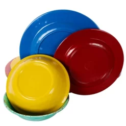 Gibson Studio California Mauna 12 Piece Assorted Crackle Decal Melamine Dinnerware Set -Children Furniture Store GUEST 0aec379a 95d8 4368 989e 3d92c78f565a