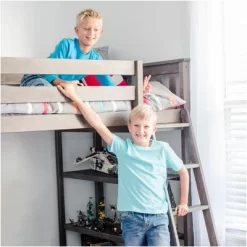 Max & Lily Twin-Size High Loft Bed With Bookcase -Children Furniture Store GUEST 0b25bf9e 6e1a 44eb 8d8d b5857f432c91
