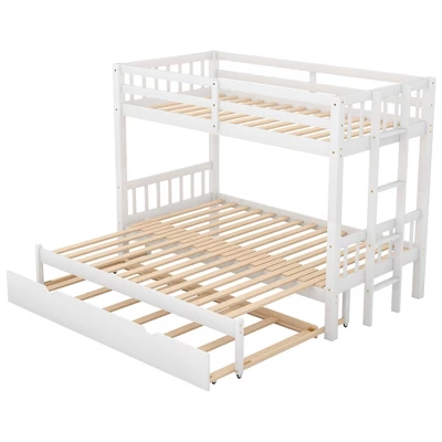 Twin Over Twin Pull-out Bunk Bed With Trundle Bed And Ladder-ModernLuxe 11 Twin Over Twin Pull-out Bunk Bed With Trundle Bed And Ladder-ModernLuxe - Image 9