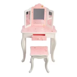 Fashion Twinkle Star Gisele Play Vanity Set Pink/White - Teamson Kids