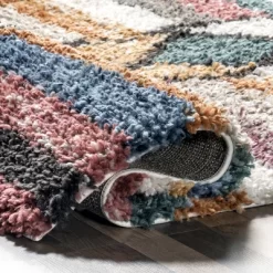 Aidan Diamond Striped Kids Shag Area Rug -Children Furniture Store GUEST 0d76fa6a 2044 45f5 9d46 cb514b63e08f