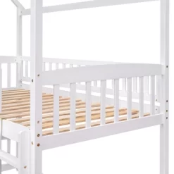 Twin Over Twin Bunk Bed, House Bed With Slide And Ladder-ModernLuxe -Children Furniture Store GUEST 0dd75730 6ebc 458c b7dd af599b4efff8