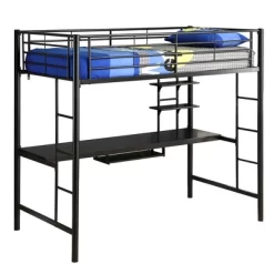 Twin Analise Metal Loft Bed With Wood Desk - Saracina Home 13 Twin Analise Metal Loft Bed With Wood Desk - Saracina Home -Children Furniture Store GUEST 0dfb94d7 0a89 45d0 8ab0 175f06b1ee3d