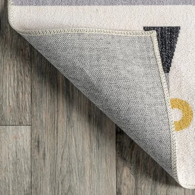 NuLOOM Carmina City Streets Machine Washable Kids Area Rug 7' X 9' In White Multi 8 NuLOOM Carmina City Streets Machine Washable Kids Area Rug 7' X 9' In White Multi - Image 6