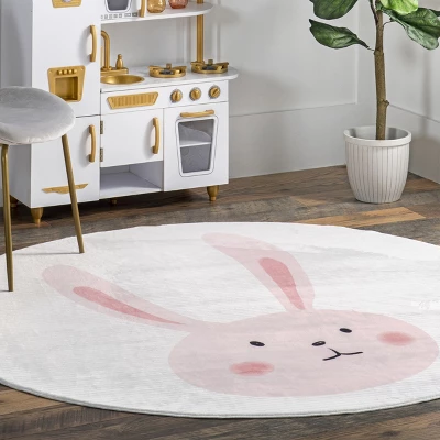 NuLOOM Crystal Rabbit Kids Machine Washable Area Rug 10 NuLOOM Crystal Rabbit Kids Machine Washable Area Rug - Image 8