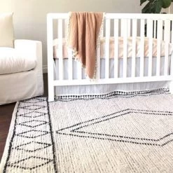 Crane Baby 5' X 7' Hand-Woven Cotton Rug - Ezra Cream -Children Furniture Store GUEST 1245dc9a c30e 40a7 b8b4 05c99b8d288b