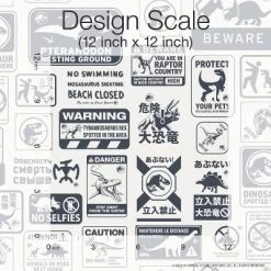 Jurassic World Dominion Signs Peel And Stick Wallpaper Tan/Blue - RoomMates -Children Furniture Store GUEST 134a780e be39 48eb ad68 dc711c6fee4a