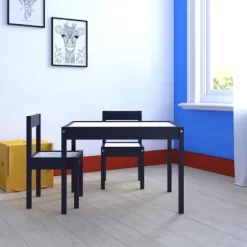 3pc Annya Kiddy Table Set Navy/White - Room & Joy -Children Furniture Store GUEST 13aa874b 8656 4de2 ac39 9577cb0aaa88