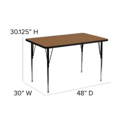 Flash Furniture 30''W X 48''L Rectangular Thermal Laminate Activity Table - Standard Height Adjustable Legs 15 Flash Furniture 30''W X 48''L Rectangular Thermal Laminate Activity Table - Standard Height Adjustable Legs -Children Furniture Store GUEST 1413f8b5 1cf6 438d 998f b33597991654