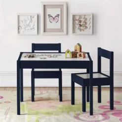 3pc Annya Kiddy Table Set Navy/White - Room & Joy -Children Furniture Store GUEST 14507cb0 a395 43e1 a74c 66eefe723635