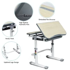 Costway Children Desk Chair Set Adjustable Study Table Drawer -Children Furniture Store GUEST 14db4a73 5170 41d2 b585 041cfd85daf7