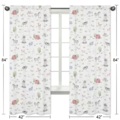 2pc Animal Print Sweet Jojo Designs On The Farm Window Panel - Sweet Jojo Designs -Children Furniture Store GUEST 14e7036d 3efa 49ff 8527 07fc09f779d7