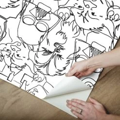 Star Wars Saga Line Sketches Peel And Stick Wallpaper Gray - RoomMates -Children Furniture Store GUEST 15aad6f8 296a 4589 b7ab ede2aab814b6