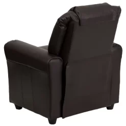 Emma And Oliver Contemporary Kids Recliner With Cup Holder And Headrest -Children Furniture Store GUEST 15fd0186 8632 4bef a851 f899eb2d6e45