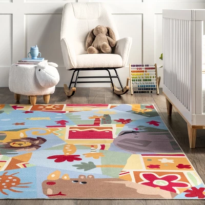 NuLOOM Paxton Machine Washable Kids Zoo Nursery Or Playroom Area Rug 7 NuLOOM Paxton Machine Washable Kids Zoo Nursery Or Playroom Area Rug - Image 5