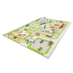 31.5"x44.5" Traffic Green 3D Play Rug - IVI -Children Furniture Store GUEST 1ae75630 34db 4dc3 a842 c7626fcddbfc