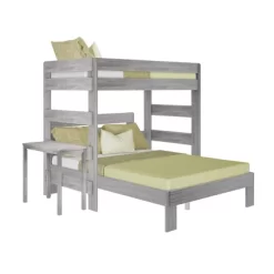 Max & Lily Farmhouse Twin Over Queen L-Shaped Bunk Bed With Desk -Children Furniture Store GUEST 1ca628a2 c969 4160 b511 26f7da3f7dc8