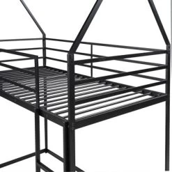 Twin Over Twin House Bunk Bed With Ladder And Slide - ModernLuxe -Children Furniture Store GUEST 1db80995 d468 487f a460 fec5bd6117a5