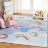 Unicorn Rainbow Colorful Kids Playroom Nursery Washable Indoor Area Rug By Blue Nile Mills -Children Furniture Store GUEST 1e156566 d501 4548 9c09 4c8f351fe903