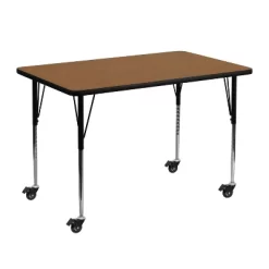 Emma And Oliver Mobile 30x48 Rectangle Laminate Adjustable Activity Table -Children Furniture Store GUEST 1e7a708c e0c6 4934 9999 26034af487b6