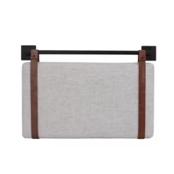 Harlow Headboard Sand Gray Fabric Vintage Brown - Nathan James -Children Furniture Store GUEST 1f5ee141 da10 4814 8726 04d353230a36