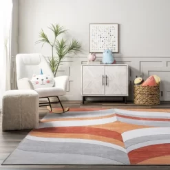 NuLOOM Ilana Retro Machine Washable Kids Area Rug -Children Furniture Store GUEST 1fe65de4 eaf0 4d72 8449 a516a043c942