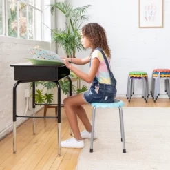 ECR4Kids Daisy Stackable Stool Set, Flexible Seating, 17in Seat Height, 8-Piece -Children Furniture Store GUEST 200e5fa8 4264 42cd 91e2 15436ea85766