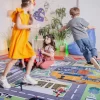 KC CUBS | Batman Gotham City Boy & Girl Kids City Road Car Vehicle Traffic Educational Learning & Game Nursery Classroom Rug Carpet