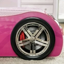 Twin Naglin Racing Car Bed With Led Headlight Pink - HOMES: Inside + Out -Children Furniture Store GUEST 20c930d8 24fe 4360 bc40 8e84c2214f43