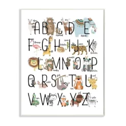 24"x1.5"x30" Boho Animal Abc's Oversized Stretched Canvas Wall Art - Stupell Industries