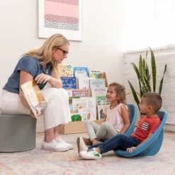 ECR4Kids Leaf Floor Seat, Portable Plastic Kid's Scoop Chair, 6-Piece -Children Furniture Store GUEST 216b1e47 71c5 4716 a602 653357396bce