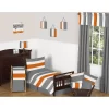 Gray & Orange Striped Curtain Panels - Sweet Jojo Designs -Children Furniture Store GUEST 217802cd 83a9 40e5 b9fd aa1f1686373c