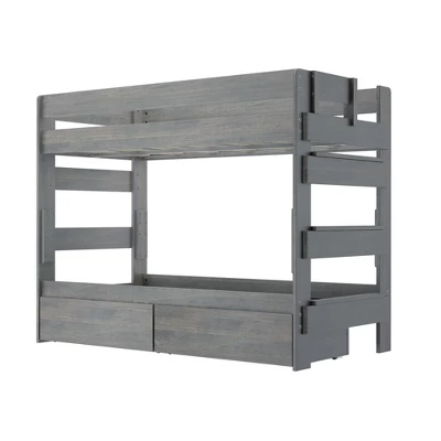 Max & Lily Farmhouse Twin Over Twin Bunk Bed With Storage Drawers 7 Max & Lily Farmhouse Twin Over Twin Bunk Bed With Storage Drawers - Image 5