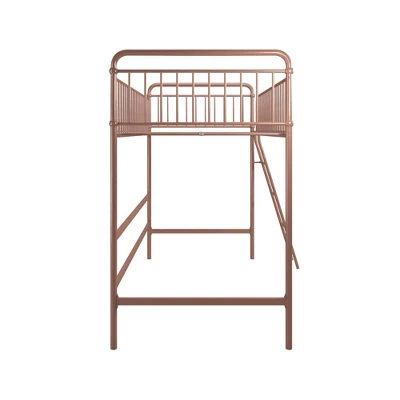 Twin Kaila Metal Loft Bed Rose Gold - Room & Joy 8 Twin Kaila Metal Loft Bed Rose Gold - Room & Joy - Image 6