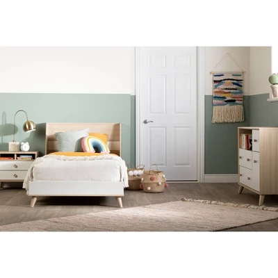 Yodi 2 Drawer Nightstand Soft Elm/White - South Shore 5 Yodi 2 Drawer Nightstand Soft Elm/White - South Shore - Image 3