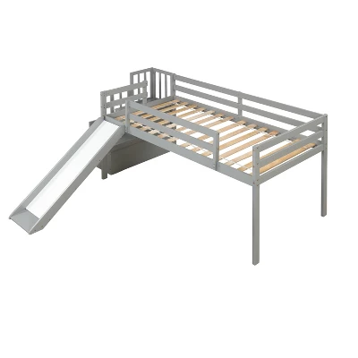 Twin Size Loft Bed With Staircase, Safety Guardrails And Slide-ModernLuxe 5 Twin Size Loft Bed With Staircase, Safety Guardrails And Slide-ModernLuxe - Image 3
