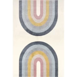 NuLOOM Jerri Double Half Rainbow Kids Area Rug 21 NuLOOM Jerri Double Half Rainbow Kids Area Rug -Children Furniture Store GUEST 249bca48 fb3c 4370 819c a0032aa98e0c