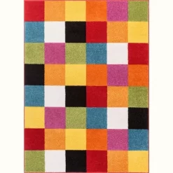 Well Woven Modern Squares Multi Geometric Bright Kids Room Area Rug -Children Furniture Store GUEST 268463d5 def6 4e93 937f 8f2b12dd5a01