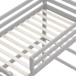 Kids' Twin Caspian Study Loft With Hanging Nightstand Gray - Hillsdale Furniture -Children Furniture Store GUEST 292c64b9 7584 4698 9eae 5bd0507b6793