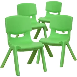 Emma And Oliver 4 Pack Plastic Stackable Pre-K/School Chairs With 10.5"H Seat -Children Furniture Store GUEST 29a08a31 6e94 4c7a a512 57fd68eebae0
