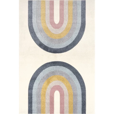 NuLOOM Jerri Double Half Rainbow Kids Area Rug 11 NuLOOM Jerri Double Half Rainbow Kids Area Rug - Image 9