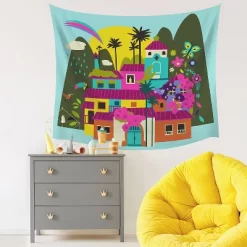 Encanto Casa Madrigal Tapestry Black/Pink/Blue - RoomMates -Children Furniture Store GUEST 2aa2a133 f325 4b56 bc38 8db68fb5667c